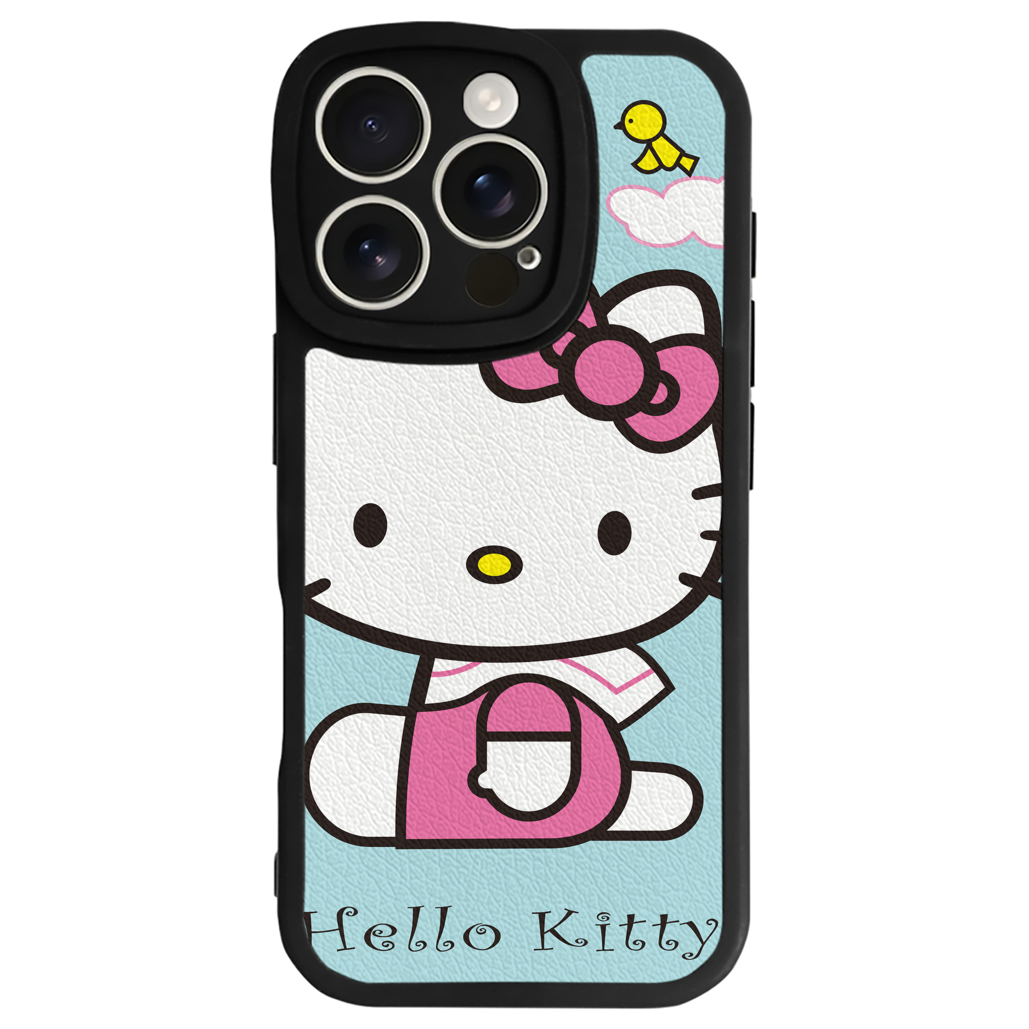 （画像用） Hello Kitty ハローキティ 【iPhone 16シリーズ対応】シリコンスマホケース（レザー調） 材質：シリコン